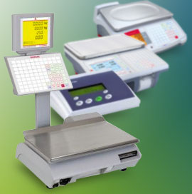 verschiedene geeichte Waagen, die den Fiskalisierungs Bestimmungen entsprechen