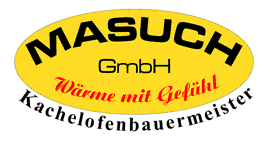 Logo Masuch GmbH Wärme mit Gefühl Kachelofenbauermeister